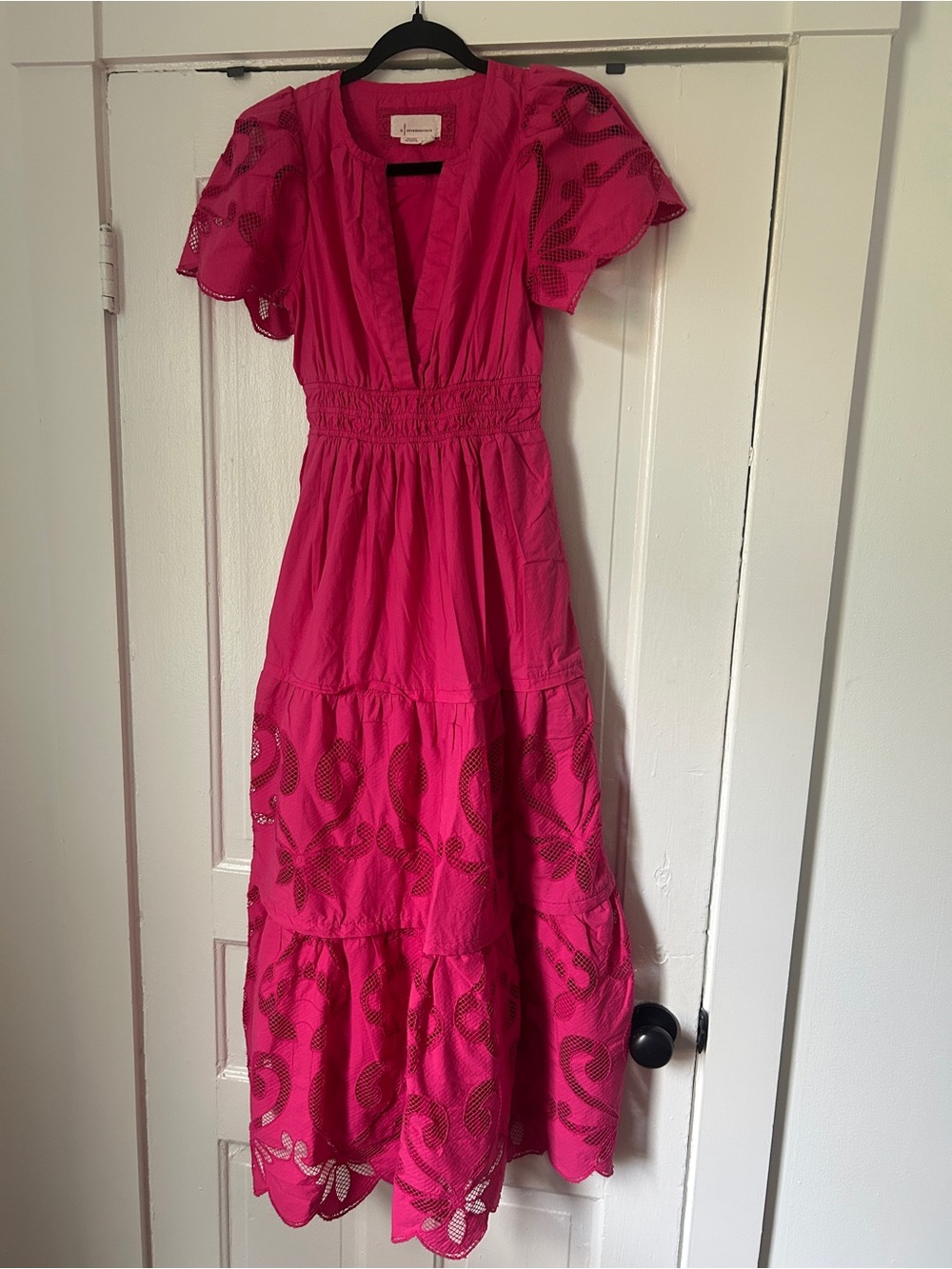 The Somerset Maxi Dress: Cutwork Edition Pink Size S - Picture 3 of 8